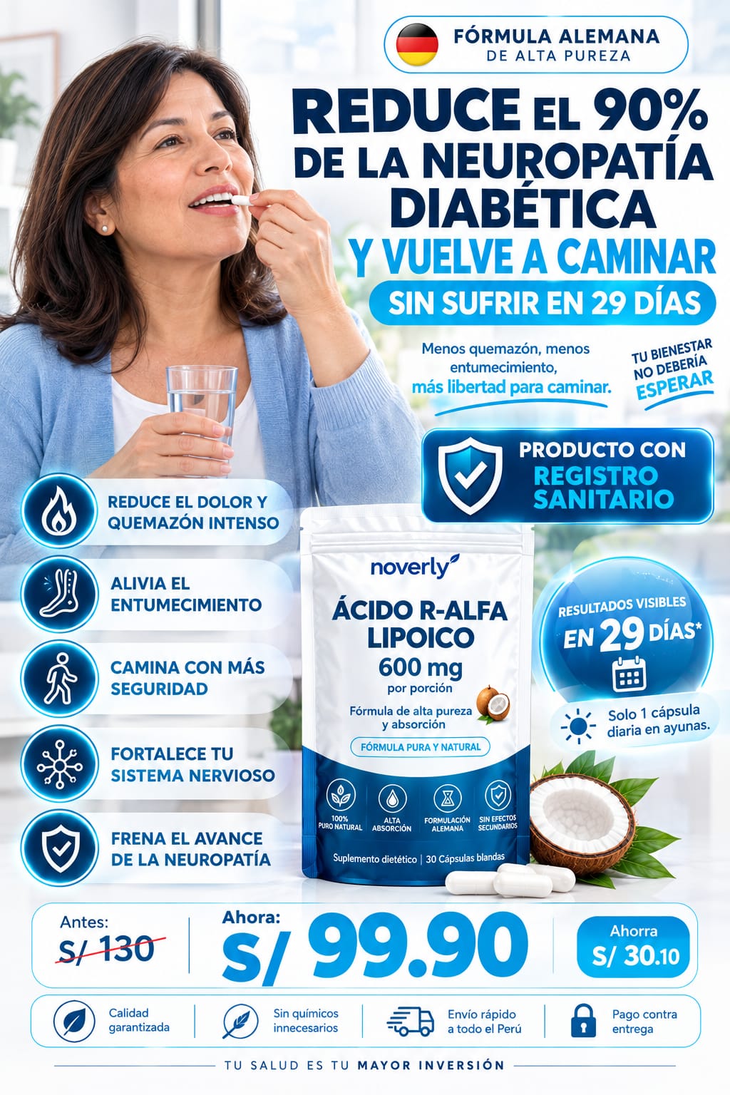 ✅Ácido R Alfa Lipoico l Fórmula Alemana Avanzada🧑⚕️
